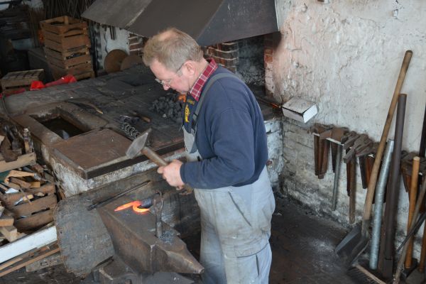 man, person, wood, hammer, metal, fire