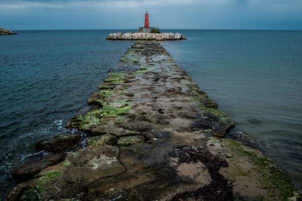 beach, sea, coast, rock, ocean, horizon