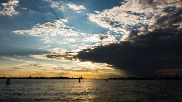 strand,zee,kust,oceaan,horizon,wolk