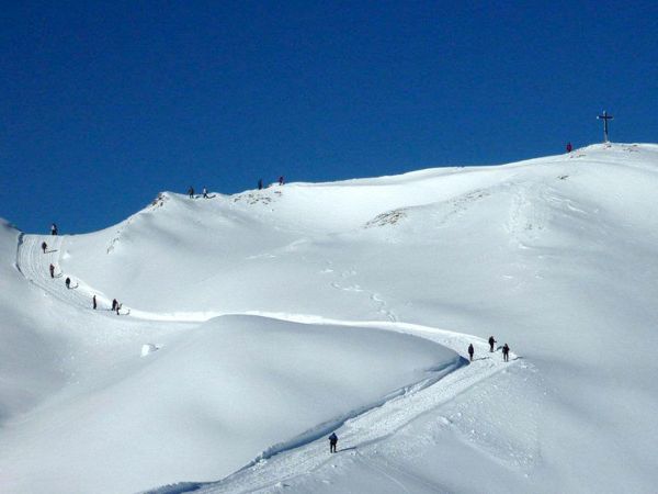 montagna, la neve, freddo, inverno, cielo, escursioni a piedi