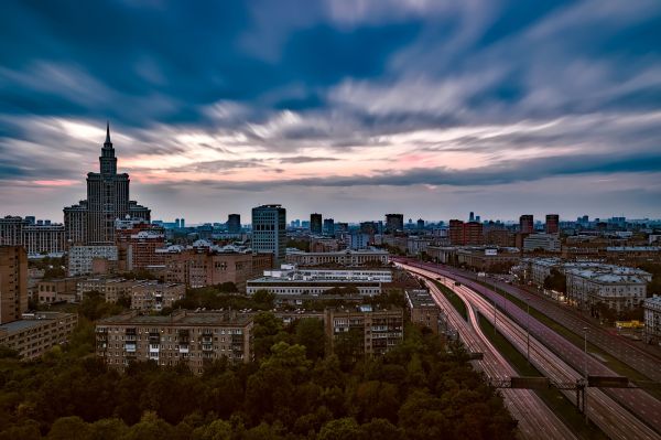 arkitektur, himmel, skyline, horisont, Sky, solnedgang