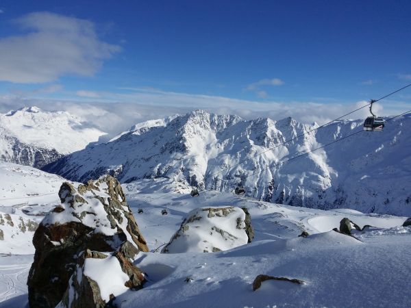 風景, 自然, 山, 雪, 冬, 空