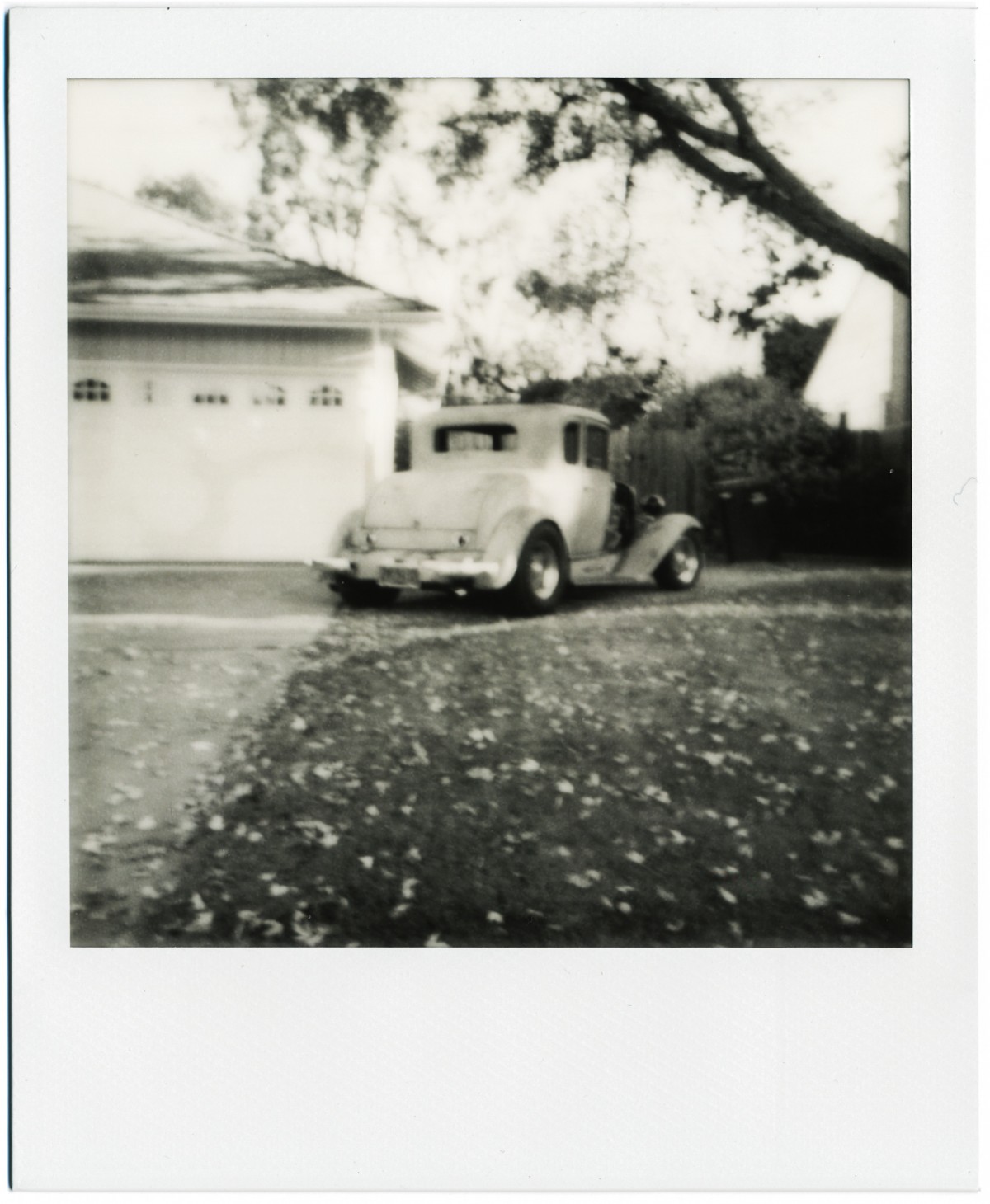 Schwarz und weiß, Fotografie, Vorort-, Ford, skizzieren, Zeichnung, Foto, Bilderrahmen, Coupe, sofortig, Modela, Sacramento, 5 Fenster, Silvershade, Px600, Monochrome fotografie