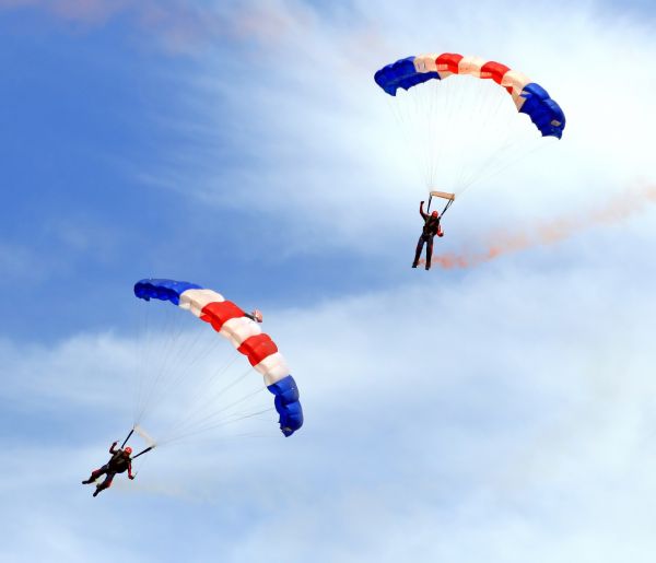 awan, langit, olahraga, manusia, penurunan, putih