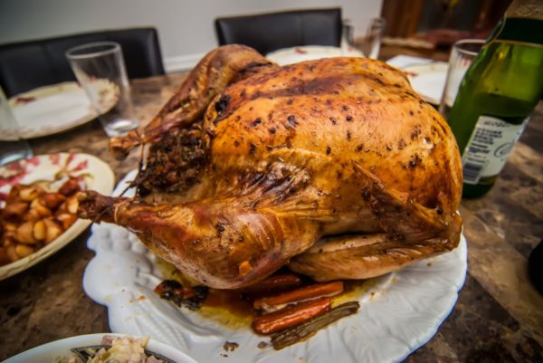 uccello, celebrazione, piatto, pasto, cibo, bicchiere