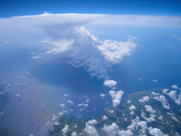 海, 地平線, 雲, 空, 白, 太陽光