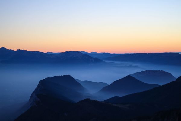 horizon, mountain, sunrise, sunset, sunlight, morning