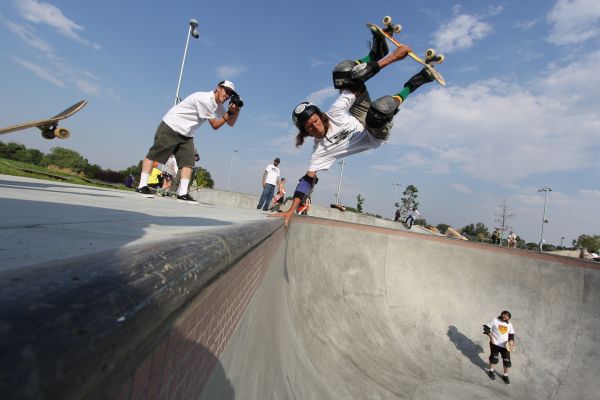 skateboard, patine, skateboarding, agrement, bord, piscină