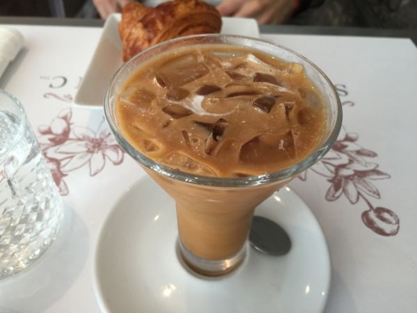 コールド,カフェ,コーヒー,甘い,液体,朝