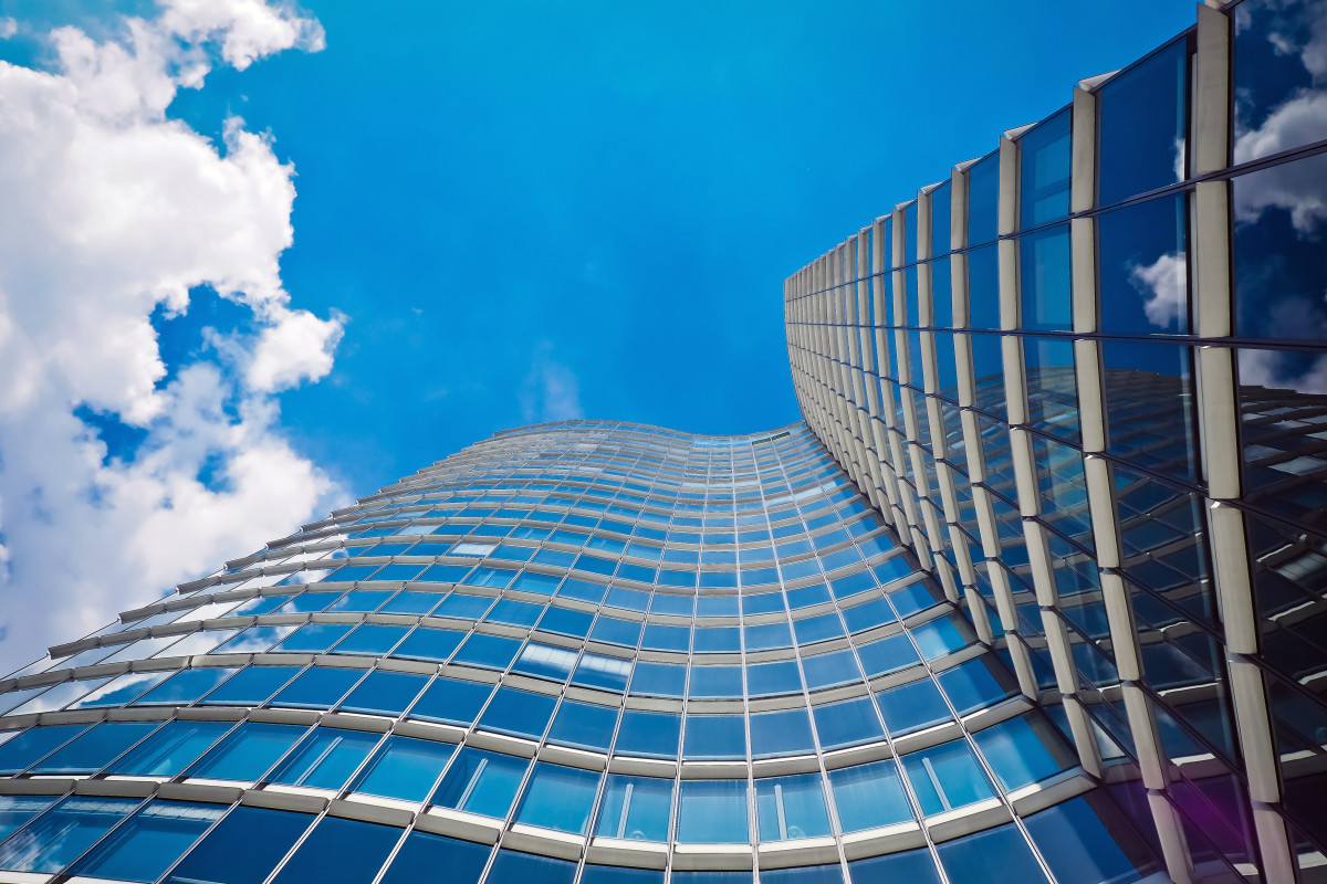 abstract, architecture, structure, window, glass, building, city, home, skyscraper, urban, reflection, tower, landmark, facade, blue, modern, stadium, office building, tower block, modern architecture, lichtspiel, headquarters, low angle shot, glass front, dusseldorf, glass facade, sport venue