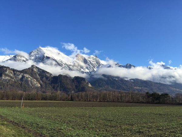 panorama, natureza, Rocha, montanha, céu, nuvem