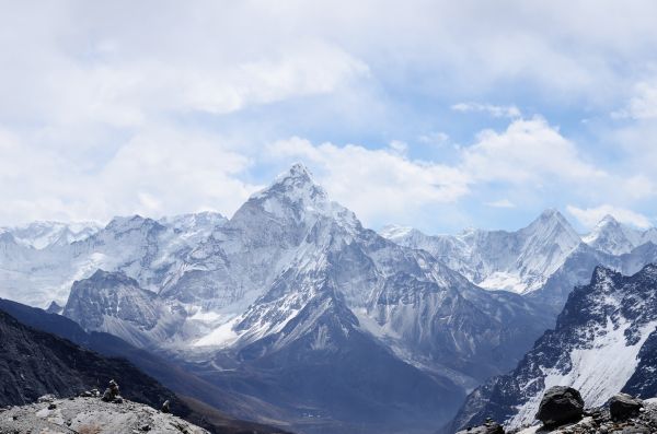 景观,性质,森林,岩,山,雪