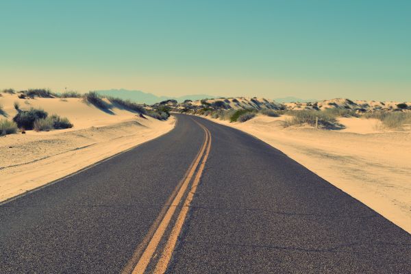 paesaggio,deserto,sabbia,orizzonte,strada,mattina