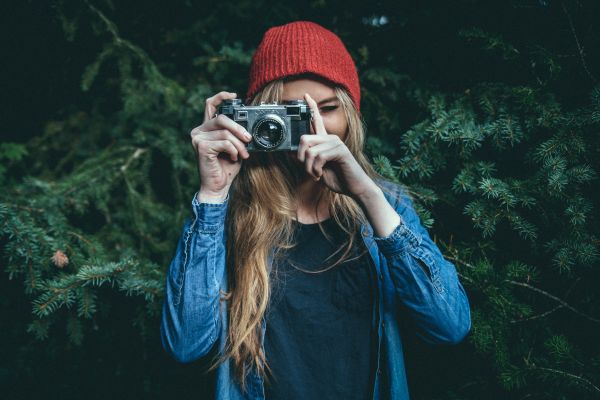 hand,flicka,hår,kamera,fotograf,tall