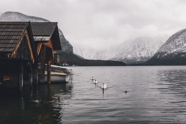 zee,water,berg-,sneeuw,winter,wolk