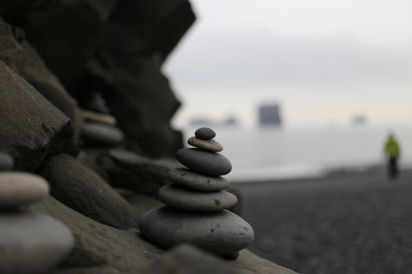 plage,Roche,la photographie,Islande,noir,fermer