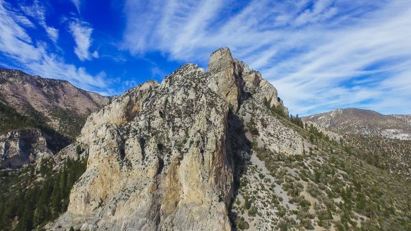 Munte, stâncă, Zona montană, creastă, cer, forme de relief muntoase