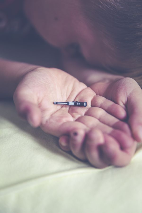 mano, jugar, pierna, difuminar, fotografía, niño