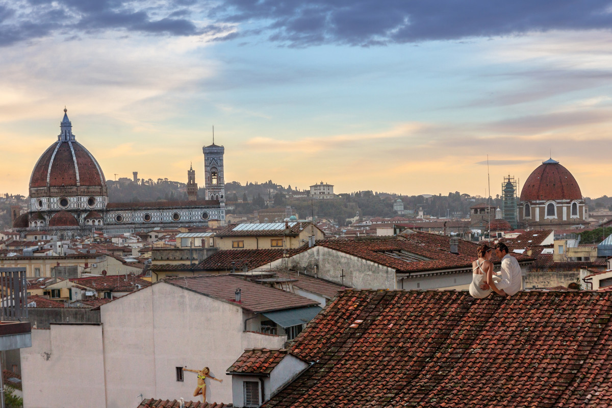 horizon, architectuur, hemel, horizon, stad-, gebouw, stad, wolkenkrabber, stadsgezicht, panorama, downtown, reizen, avond, paar, mijlpaal, Italië, Toscane, kathedraal, bedehuis, Europese, Florence, firenze, Stedelijk gebied, menselijke nederzetting