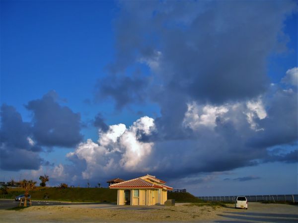 mare, costa, oceano, orizzonte, nube, spiaggia