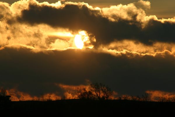 nature, horizon, cloud, sky, silhouette, glowing