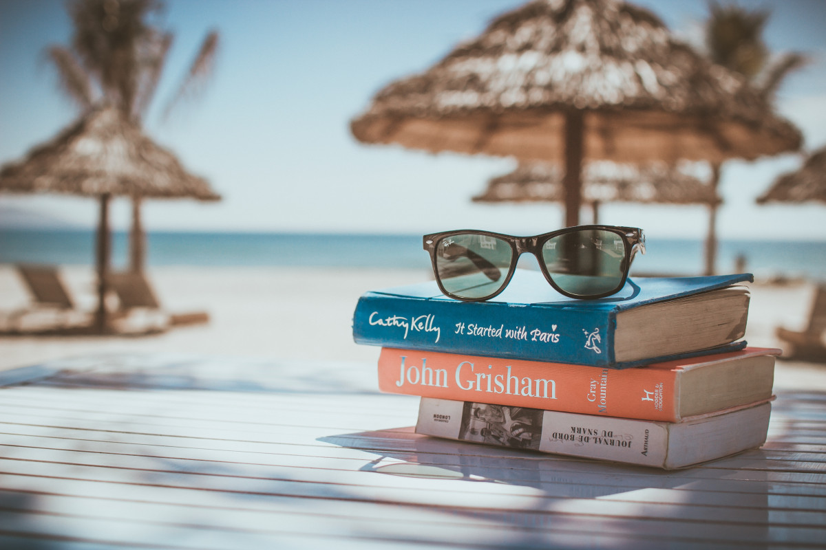 Strand, Ozean, Lesen, Ferien, Entspannen Sie sich, Urlaub, Insel, Jahreszeit, Entspannung, Bücher, Erholungsort, Sonnenbrille