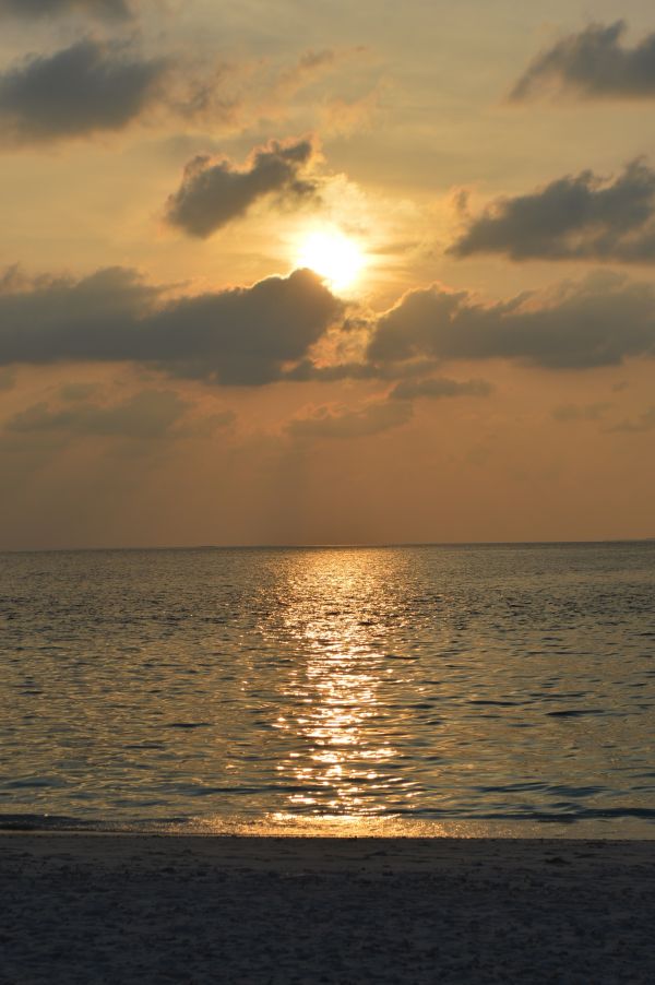 strand,tenger,tengerpart,óceán,horizont,felhő