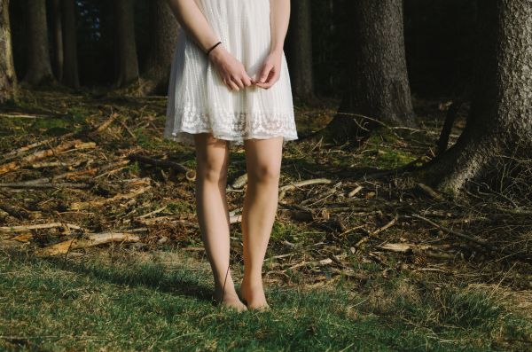 ragazza,donna,fotografia,foresta,erba,scarpa