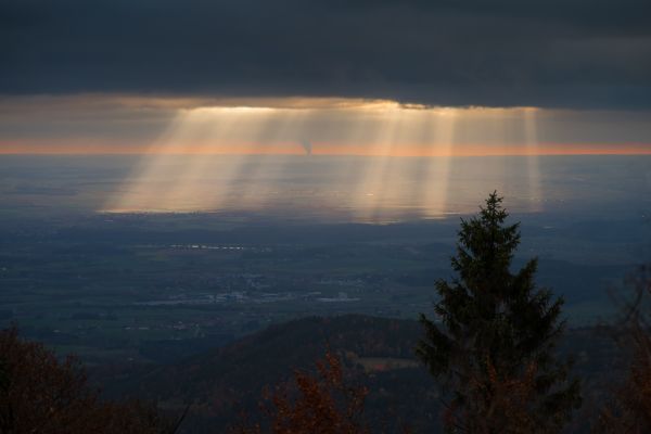 Landschaft, Meer, Baum, Natur, Horizont, Berg