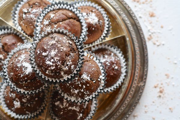 blanc, doux, foncé, fête, Coupe, aliments