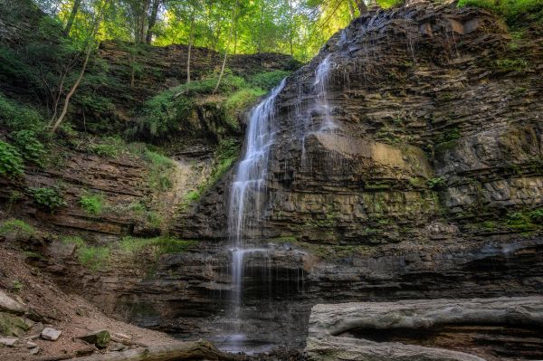 water, natuur, rots, waterval, stroom, vorming