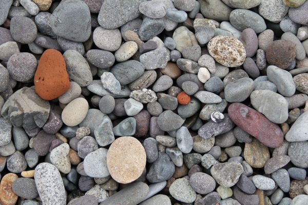 Strand, stein, shore, kystlinje, småstein, seaside