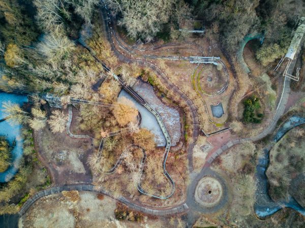 vue aérienne,Drone voir,se ruiner,géologie,Allemagne,Berlin