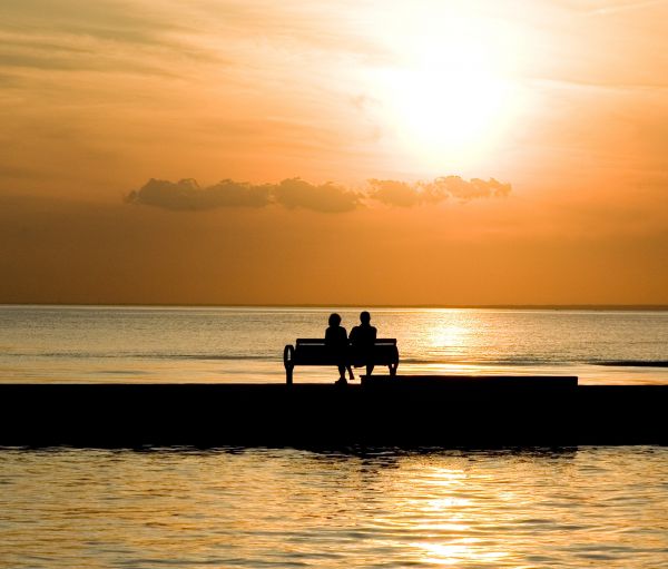 ビーチ,海,海岸,海洋,地平線,雲