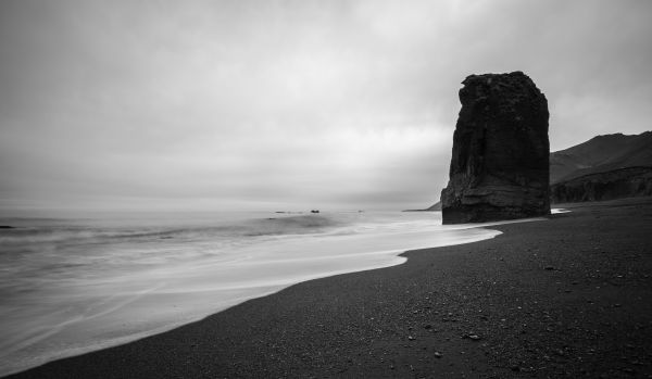 Strand, hav, kyst, vann, natur, landskap