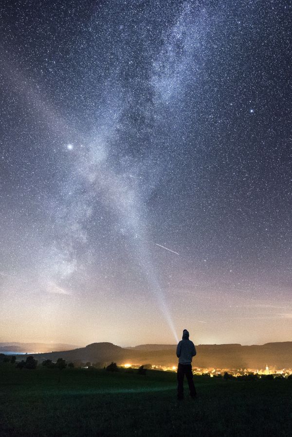 天空,晚,星,银河,大气层,旅行