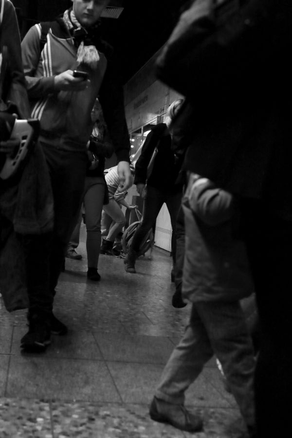 black and white,people,city,subway,dance,darkness