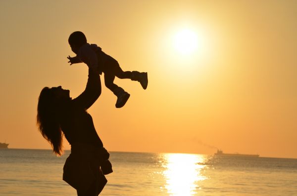 silhouette,amour,Danse,océan,le coucher du soleil,Matin