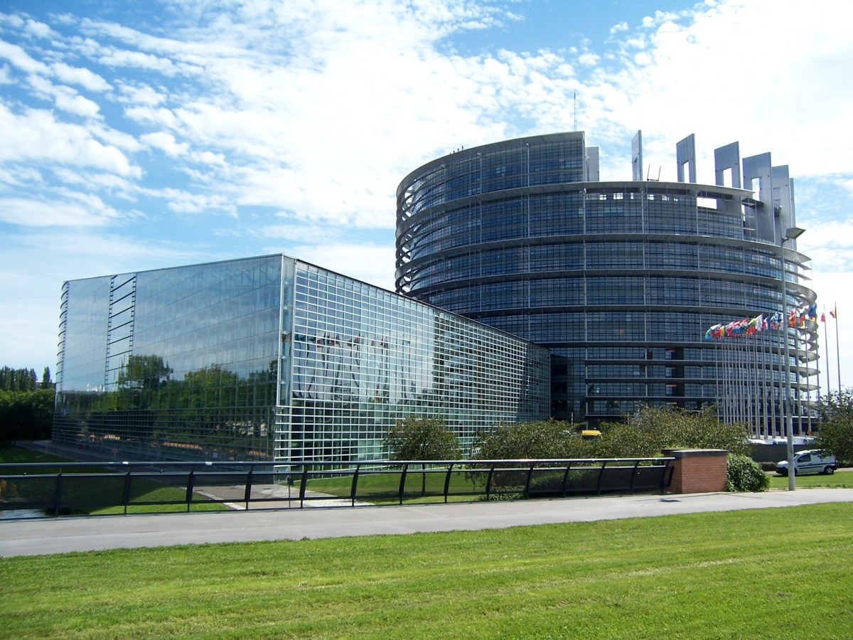 architettura, struttura, costruzione, Europa, facciata, stadio, palazzone, parlamento, Strasburgo, Unione Europea, europeo, quartier generale, unione, Demokratie, impianto sportivo, brutalismo