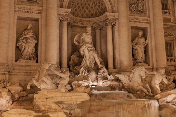 kayu, Monumen, patung, trevi fountain, Arsitektur, Italia