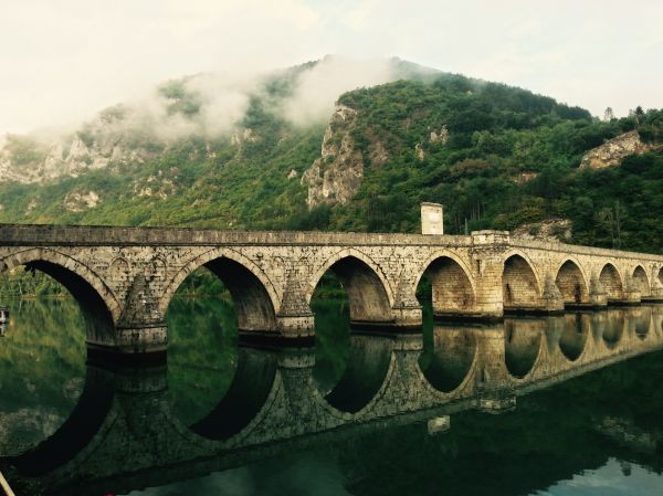 eau,architecture,structure,pont,traversée,Lac