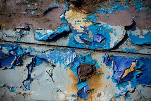 blue, turquoise, rust, water, wall, azure