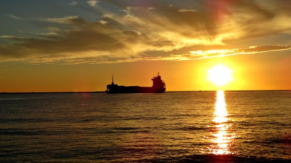 strand, zee, natuur, oceaan, horizon, zon