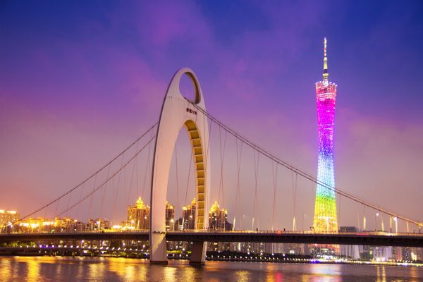 bridge,skyline,night,skyscraper,cityscape,dusk