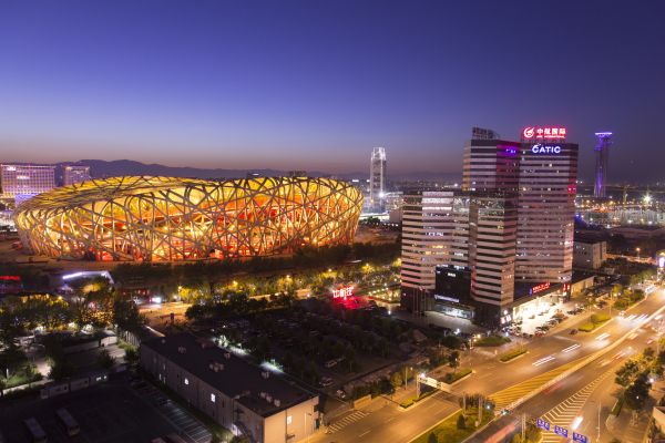 構造,スカイライン,夜,建物,シティ,超高層ビル