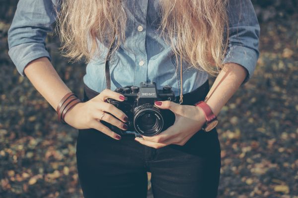 Hand, Person, Mädchen, Frau, Kamera, Fotografie