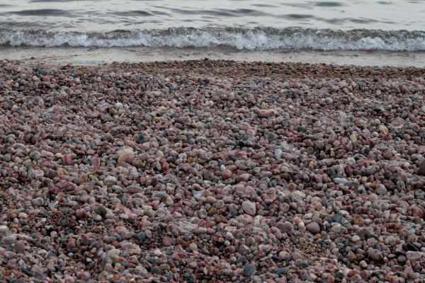 laut, pantai, pasir, batu, pantai, aspal