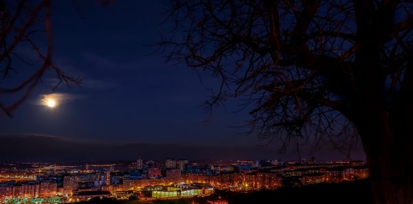 風景,空,日没,夜,朝,夜明け