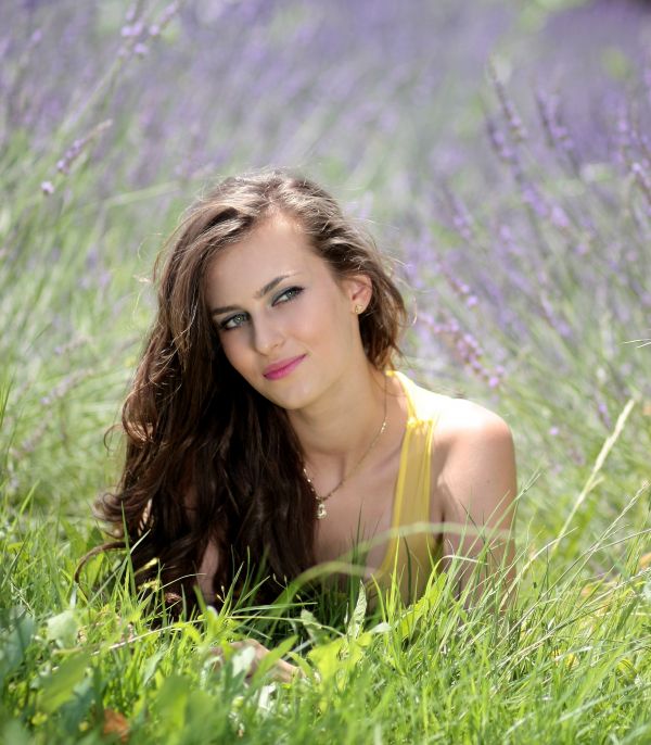 nature, grass, plant, girl, woman, person