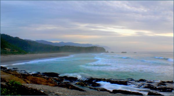 de praia, mar, costa, agua, oceano, horizonte